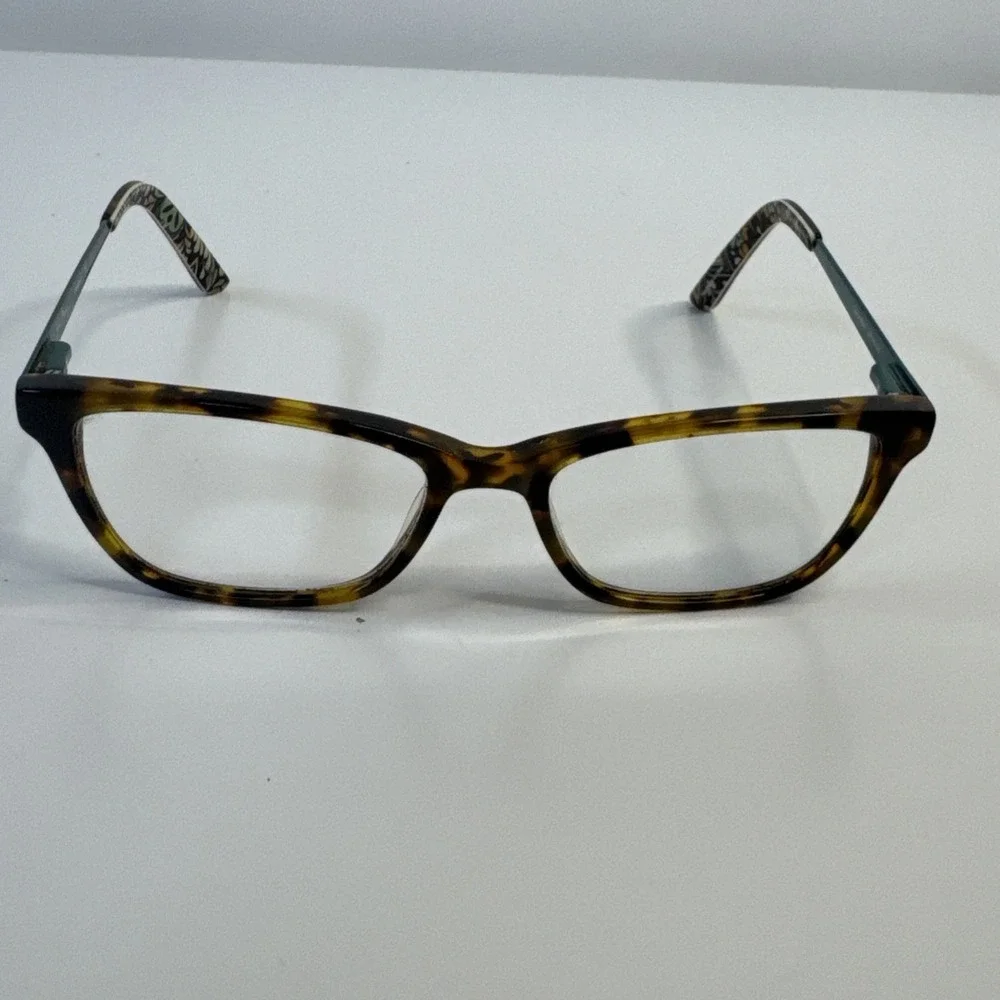 Vera Bradley Sierra Brown Tortuoise Teal Eyeglass Frames 51-16-140 with Case